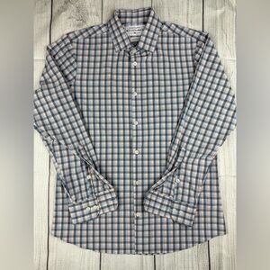 EUC! Mizzen Main Plaid Button Shirt Long Sleeve Leeward Sz Large Trim Fit